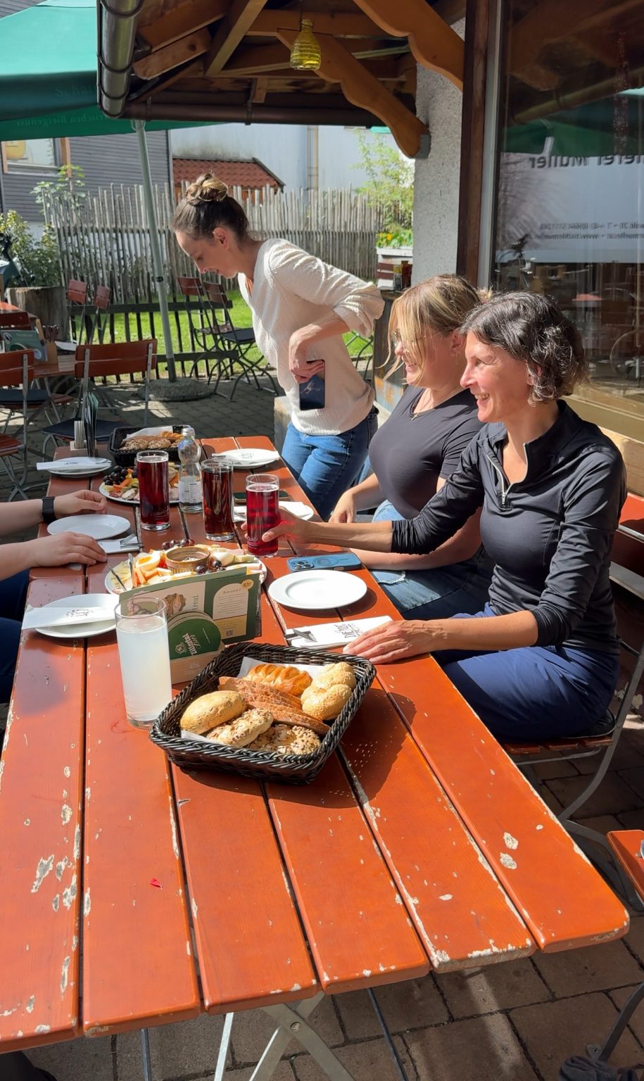 Gemeinsame Brotzeit beim Portfoliotag